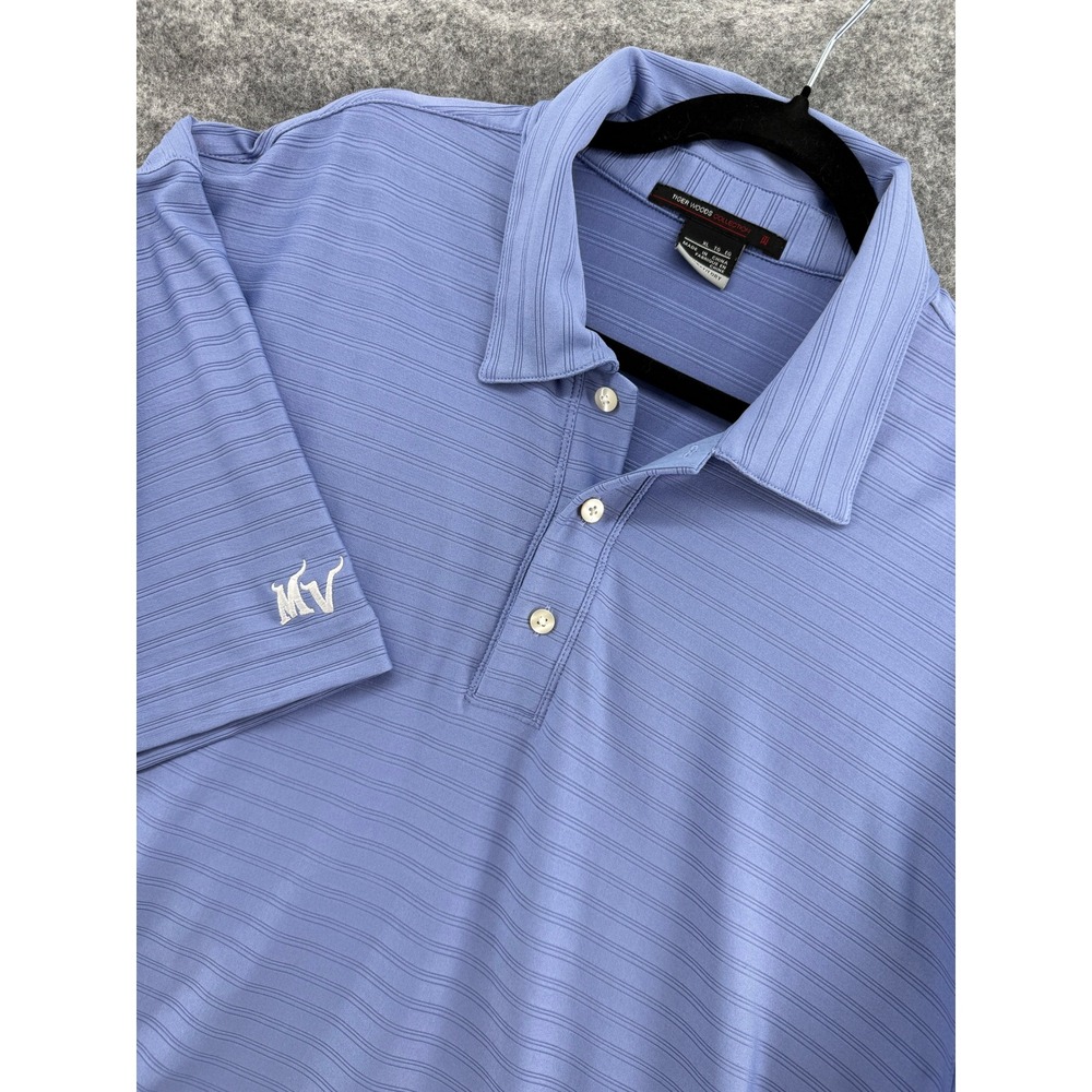 Nike Tiger Woods Collection Polo Mens XL Purple Dri-FIT Golf Shirt Preppy